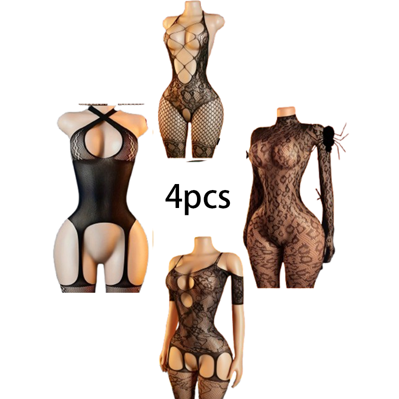 4-Piece Sexy Lingerie Set: Wom - đánh giá và giá Bodystocking Fishnet