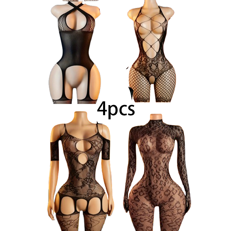 4-Piece Sexy Lingerie Set: Wom - đánh giá và giá Bodystocking Fishnet
