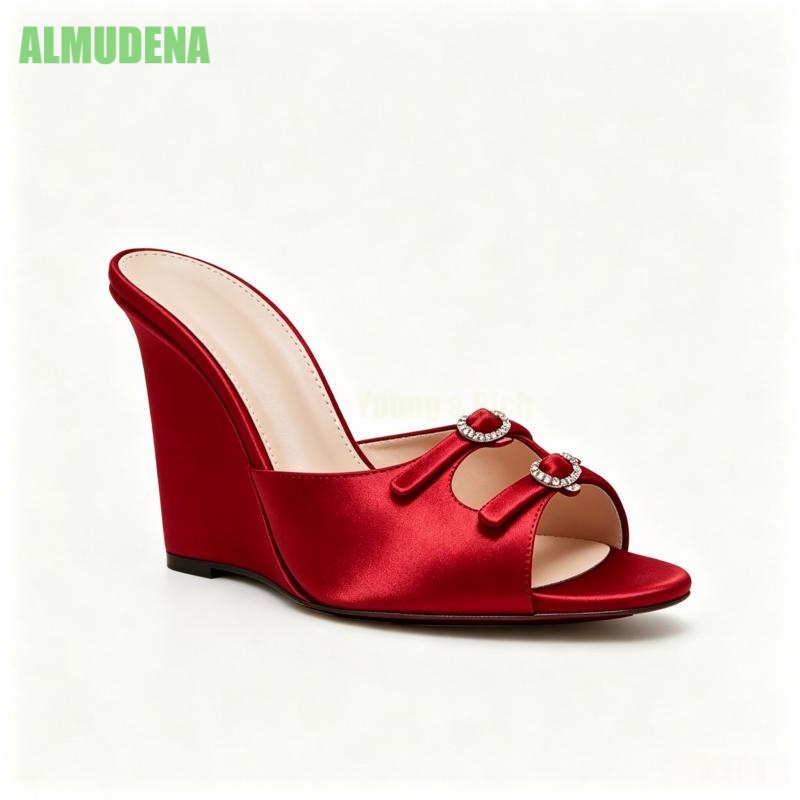 Women Wedge Heel Mule Sandals  - đánh giá và giá Slip Dress Satin